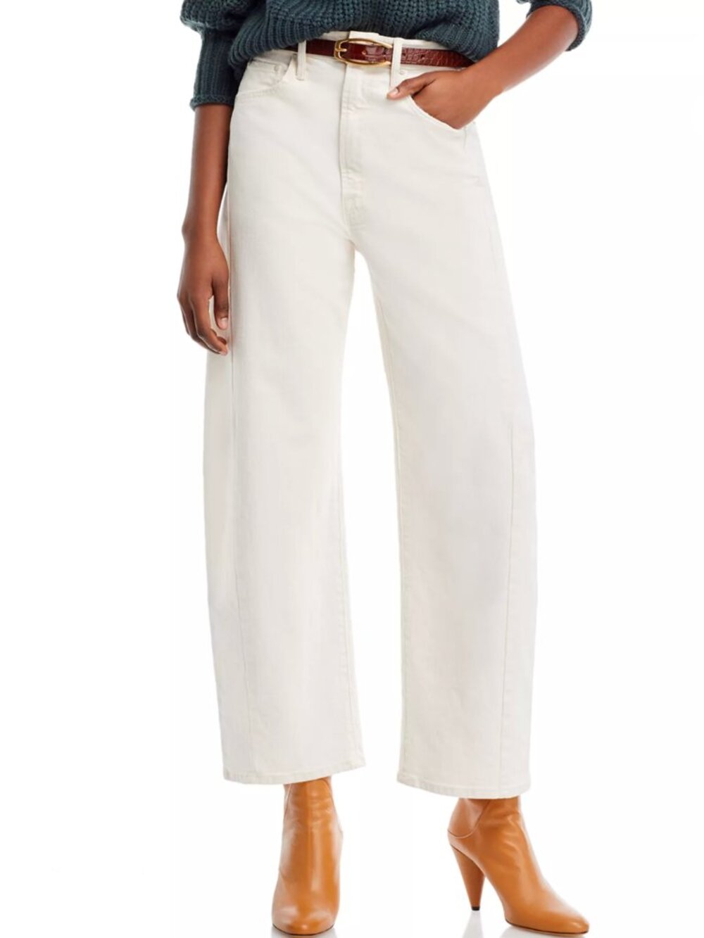 NWT Mother Superior The Half Pipe Ankle Jeans Sz 24 White